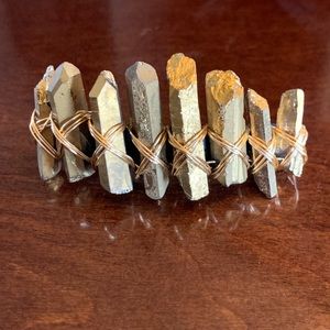 Gold Dipped Quartz Crystal Barrette